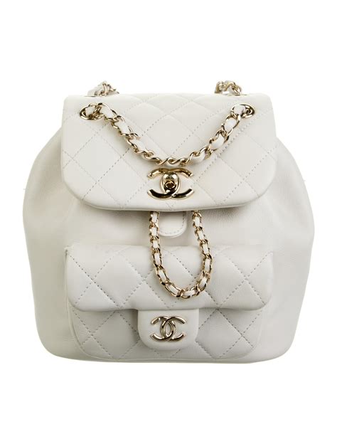 chanel duma backpack white|Chanel gabrielle small backpack.